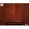 Black Cut 3D Lampa Puž, Crvena