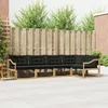 Set vanjskih sofa s jastukom 5 pcs Bijela i crna