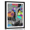 Plakat s paspartujem abstraktna kompozicija - 20x30 no frame