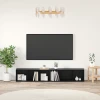 Set TV komoda Zidne 2 pcs Crni hrast 37 x 35 x 107cm