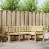 Set vanjskih sofa s jastukom 4 pcs Bijela i bež