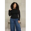 Trendyol Curve Ženska bluza Tbbss26Af00026, Crna