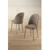 HANAH HOME Set 6 stolica Mara Cappuccino Chrome
