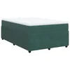 Vidaxl Box spring postelja z vzmetnico temno zelen 120x190 cm žamet