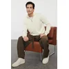 Trendyol Ecru Regular Half Turtleneck Plain Knitwear Sweater