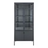Črna kovinska vitrina 80x180 cm Brisbane – House Nordic
