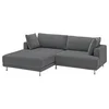 UPPAKRA Modularna sofa trosed, s lenjivcem, levo/Johanneshov tamnosiva