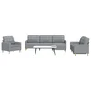 4-dijelni set sofa s tabureom svjetlosivi od tkanine