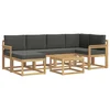 Set vanjskih sofa 7 pcs Bijela i antracit Čvrsto drvo akacije