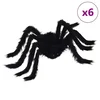 Halloween Pauk Dekoracija 6 pcs Crna 75 cm Poliester i čelik