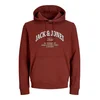 JACK & JONES Majica JJEDenver safir / temno rdeča / bela