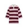 WE Fashion Obleka temno liila / roza / bela
