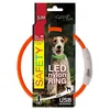 Ovratnik Dog Fantasy LED najlonski oranžen 45 cm
