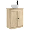 Kupaonski umivaonik s sudoperom Hrast sonoma 54 x 35 x 83 cm