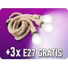 LED line Okrasna vrv 3xE27, 3x1,5m + 3x žarnica gratis! [249891] Barva světla: Topla bela