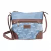 PULSE torba na rame Jeans worn out 121353, plava/braon