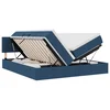 Krevet s od storage s madracem Plava 100 x 200 cm Lažna koža