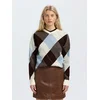 SELECTED Pulover SLWTHEA ecru / svetlo modra / temno rjava / pikčasto rjava