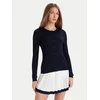 Lacoste Pletena jopica AF4141 Mornarsko modra Slim Fit