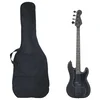Električna bas gitara za početnike s torbom crna 4/4 46 