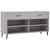 Klupa za cipele siva boja hrasta 102x35x55 cm konstruirano drvo