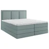 MID.YOU POSTELJA BOXSPRING 180 cm x 220 cm , les, tekstil, leseni material barve petroleja