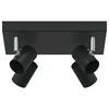 Stropni reflektor s reflektorima Crna 26,5 x 26 x 11,5 cm Metal