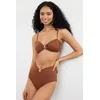 Trendyol Brown Strapless Premium Accessories Bikini Top
