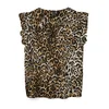 VERO MODA Bluza VMJOSIE rjava / svetlo siva / črna