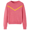 vidaXL Otroški pulover pleten old pink 92