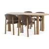 RAVNSBJERG L200 sto top. hrast + 4 ROUST tamni pesak