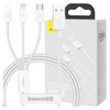 shumee Baseus Superior USB kabel za hitro polnjenje za M+L+C 3,5A 1M (bel)