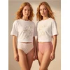 Sinsay - Pamučne full briefs gaćice sa čipkom 2 pack - šareno
