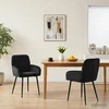 Trpezarijske stolice 2 pcs Baršun Crna 57 x 50 x 85 cm
