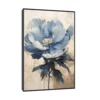 Canvas Slika na platnu Plavi cvet II 50x75cm, Sa ramom, Crni
