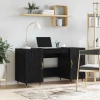 Stol s policom Crni hrast 140 x 50 x 75 cm Konstruirano drvo