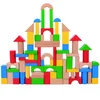 Tooky Toy Lesene barvne kocke za zlaganje Montessori figurice