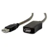 Aktivni podaljšek USB 2.0 (M-F), 10 m, črn