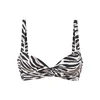 LASCANA Bikini zgornji del  kremna / rjava / črna
