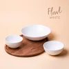 Komplet Flowl – Sklede Gaya Atelier bele + Pladenj Triangle Robinija - 453114