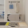 HANAH HOME Cipelarnik Nova Shoe Bench White Light Mocha