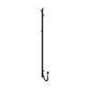 Kupatilski radijator RAY 35W/230V 150x30 cm IP44 nerđajući čelik/crna