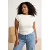 Trendyol Curve Ženska bluza Tbbss26Af00061, Krem