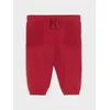 Sinsay - Pamučne jogger pantalone sa našivenim rebrastim džepovima - burgundy