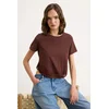 Trendyol Milla Ženska majica TWOSS26TS00224, Braon