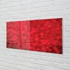 tulup.si Slika na steklu Red trikotniki vzorec 125x50 cm 4 obešalnika