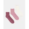 Sinsay - Čarape sa volanom 3 pack - roze