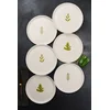 Hermia Set dezertnih tanjira, 6 komada, Beli