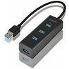 AXAGON hue-s2b vozlišče 4-portno polnilno vozlišče usb 3.2 gen 1, 30 cm kabel, dodatno napajanje microusb
