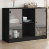 Komoda crna 102x37x75,5 cm od konstruiranog drva